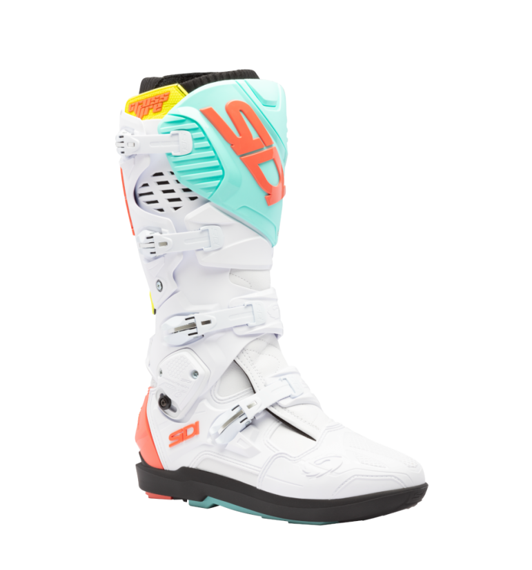 Buty cross/enduro Sidi Crossfire 3 SRS Czarno-biało-pomarańczowy - Rozmiar buta: 42