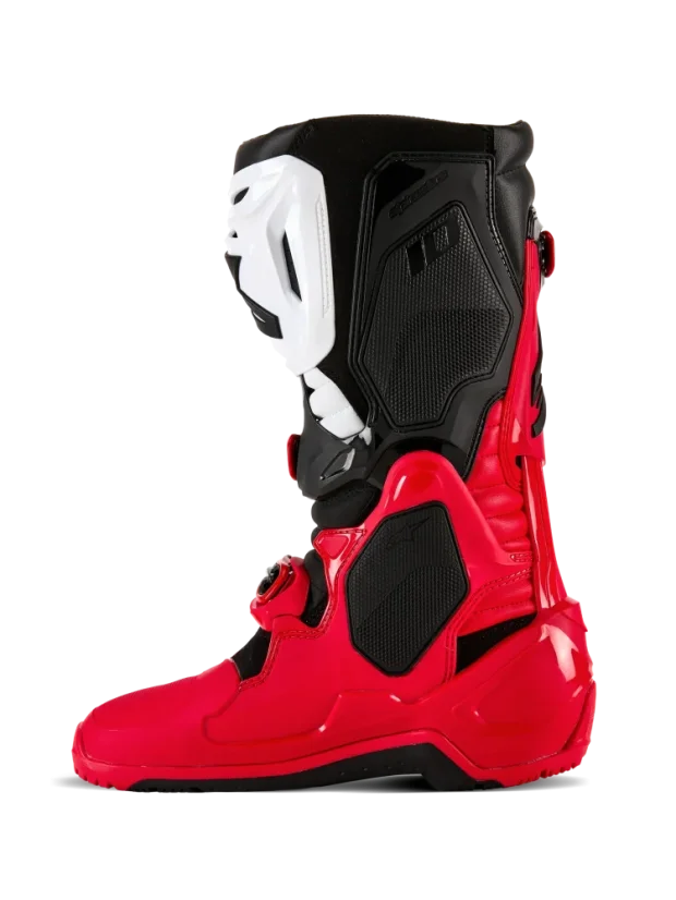 Buty enduro ALPINESTARS  TECH 10 ENDURO jasnoczerwona / czarna / biała - Rozmiar buta: 44,5