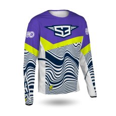 Enduro Dres S3 Parts  Fialová-Bíla-Žlutá