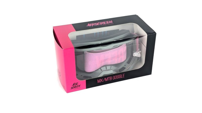 Airscreen větrací motokrosové brýle LITE Sivá/Růžová