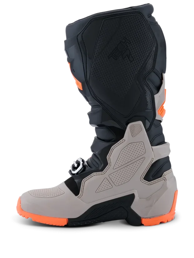 Motokrosové boty ALPINESTARS TECH 7 ENDURO Černá/šedá/Oranžová fluo - Velikost obuvi: 47