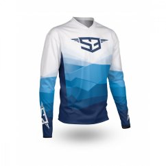 Enduro Dres S3 Parts Modrá-Bíla