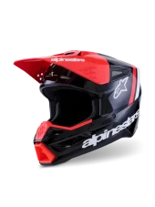 Alpinestars přilba SM3 Radium černá/červená fluorescenční/bílá