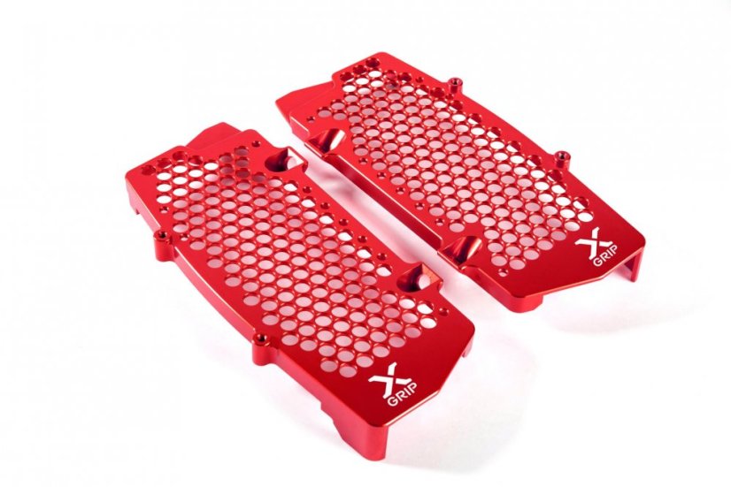 Osłony chłodnicy (kratki) aluminium X-GRIP KTM/HQ/GG 2024 - Kolor: Czerwony