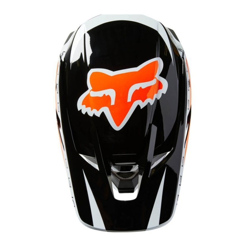 Mx Helma Fox V3 RS Dvide Black / White / Orange Mips - Velikost: M
