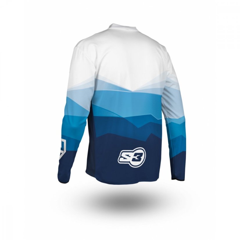 Enduro Dres S3 Parts Modrá-Bíla