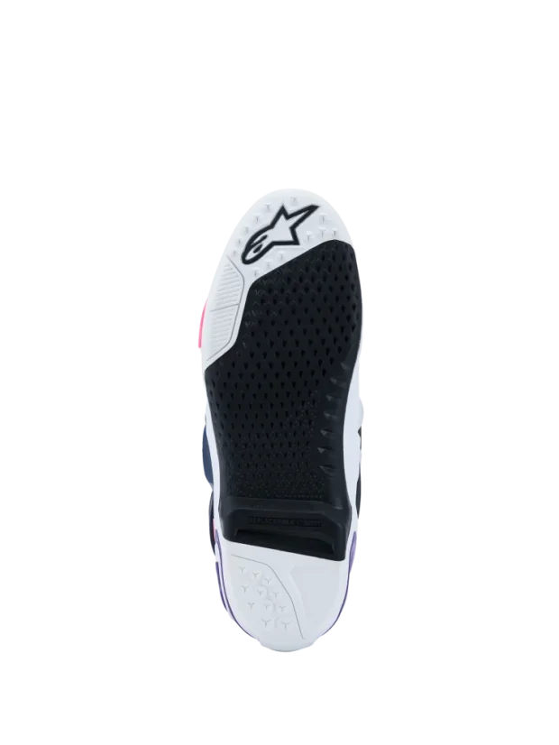 Buty enduro ALPINESTARS  TECH 10 biały / fioletowy / granatowy / różowy fluo - Rozmiar buta: 42