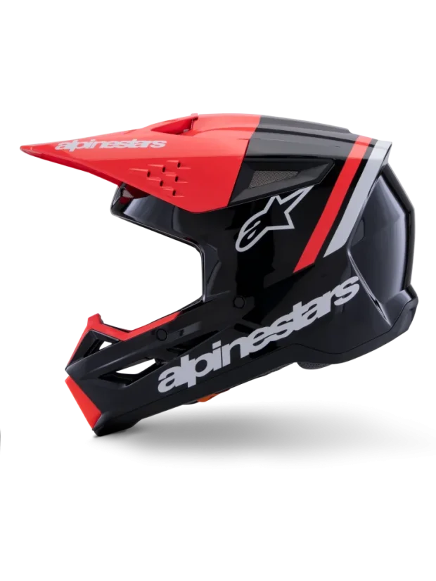 Alpinestars přilba SM3 Radium černá/červená fluorescenční/bílá
