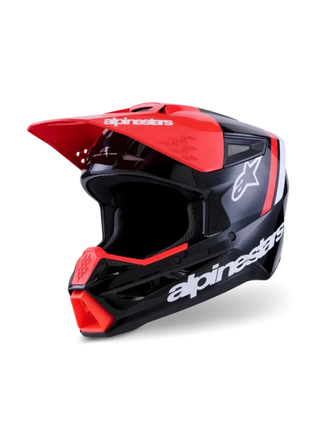 Alpinestars přilba SM3 Radium černá/červená fluorescenční/bílá