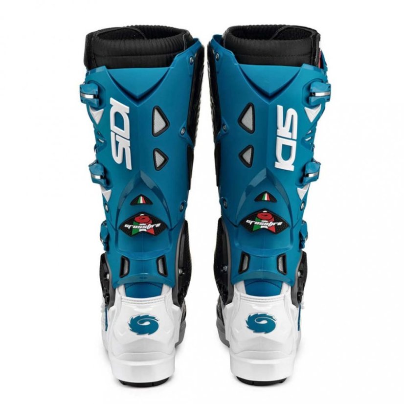 Motokrosové topánky Sidi Crossfire 3 SRS  White/petrol - Velikost obuvi: 46