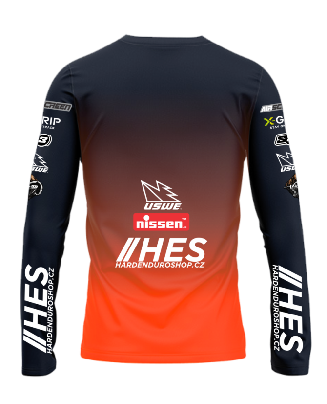 Enduro Dres HES 2025 - Oranžový - Velikost: XL