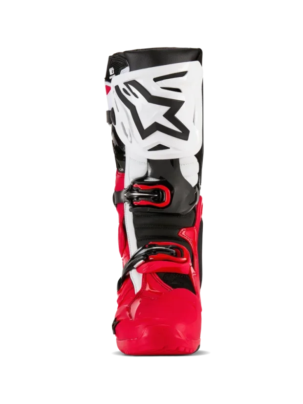 Buty enduro ALPINESTARS  TECH 10 ENDURO jasnoczerwona / czarna / biała - Rozmiar buta: 44,5