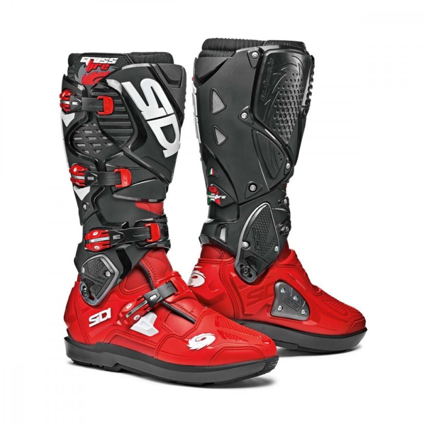 Motokrosové Boty Sidi Crossfire 3 SRS Červená-Černá - Velikost obuvi: 46