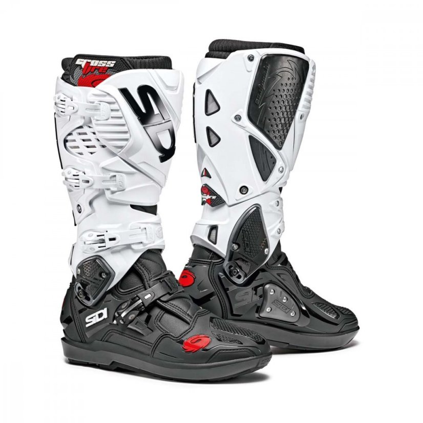 Motokrosové Boty Sidi Crossfire 3 SRS Černé-bíle - Velikost obuvi: 42