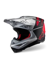 Alpinestars přilba Supertech S-M10 Stříbrná/Černá/Oranžová fluo