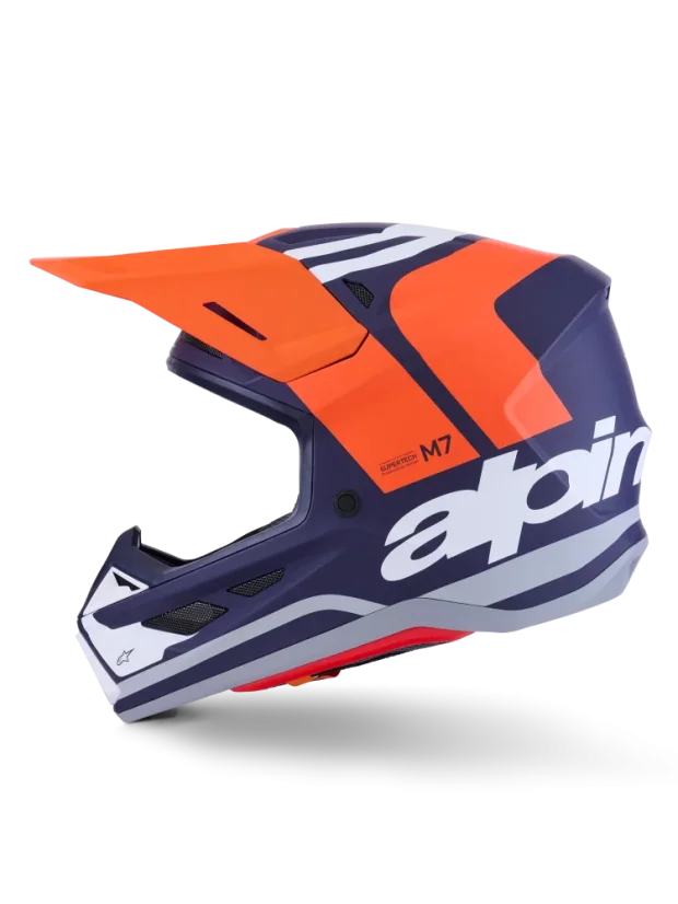 Alpinestars přilba Core S-M7 Oranžová/Modrá - Velikost: L