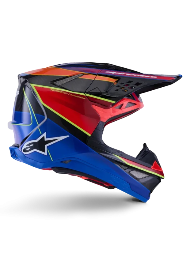 Alpinestars přilba ERA S-M10 Modrá/Červená/Žlutá fluo - Velikost: L