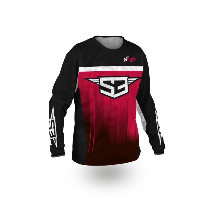 Enduro Dres S3 Parts Černá-Červená - Velikost: L