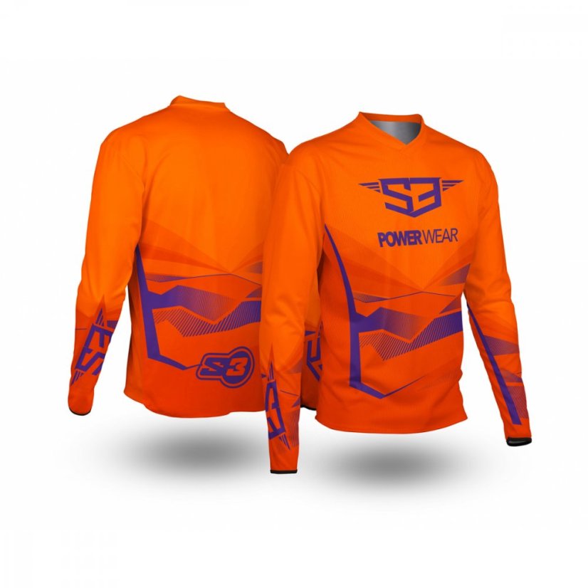 Enduro Dres S3 Parts ORANŽOVÁ KOLEKCE - Velikost: M