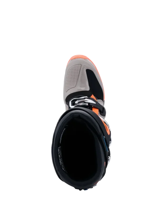 Motokrosové boty ALPINESTARS TECH 7 ENDURO Černá/šedá/Oranžová fluo - Velikost obuvi: 47