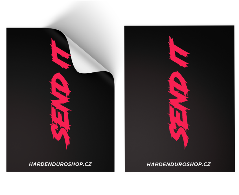 Naklejka ochronna na amortyzator Send it - Kolor: Czerwony