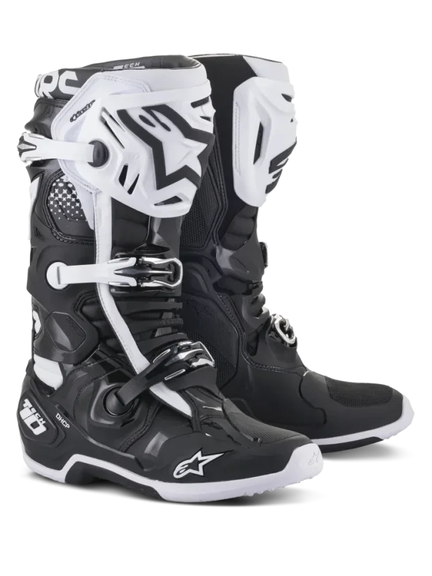 Buty enduro ALPINESTARS TECH 10 (Biały/Czarny) - Rozmiar buta: 45,5 Buty enduro ALPINESTARS TECH 10 (Biały/Czarny) - Rozmiar buta: 45,5