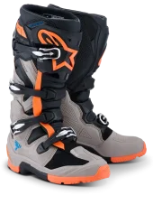 Buty enduro ALPINESTARS TECH 7 ENDURO Czarny/Ciepły szary/Pomarańczowy fluo