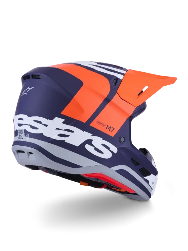 Alpinestars přilba Core S-M7 Oranžová/Modrá