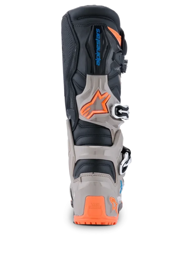 Motokrosové boty ALPINESTARS TECH 7 ENDURO Černá/šedá/Oranžová fluo - Velikost obuvi: 47