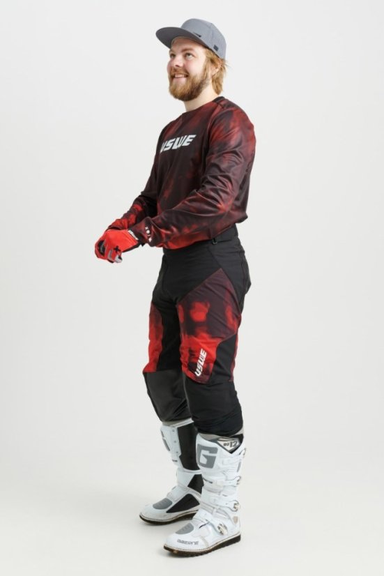 Motokrosové Nohavice USWE RÖK OFF-ROAD Červená - Veľkosť Nohavíc: 34