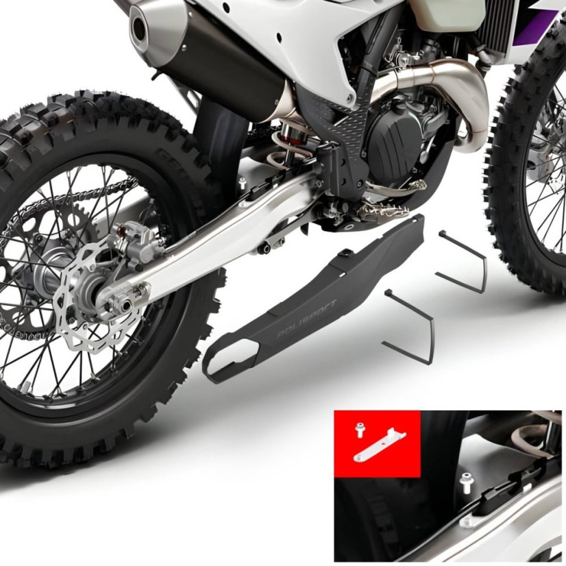 Kryt kyvnej vidlice POLISPORT KTM EXC ČIERNA 2024->
