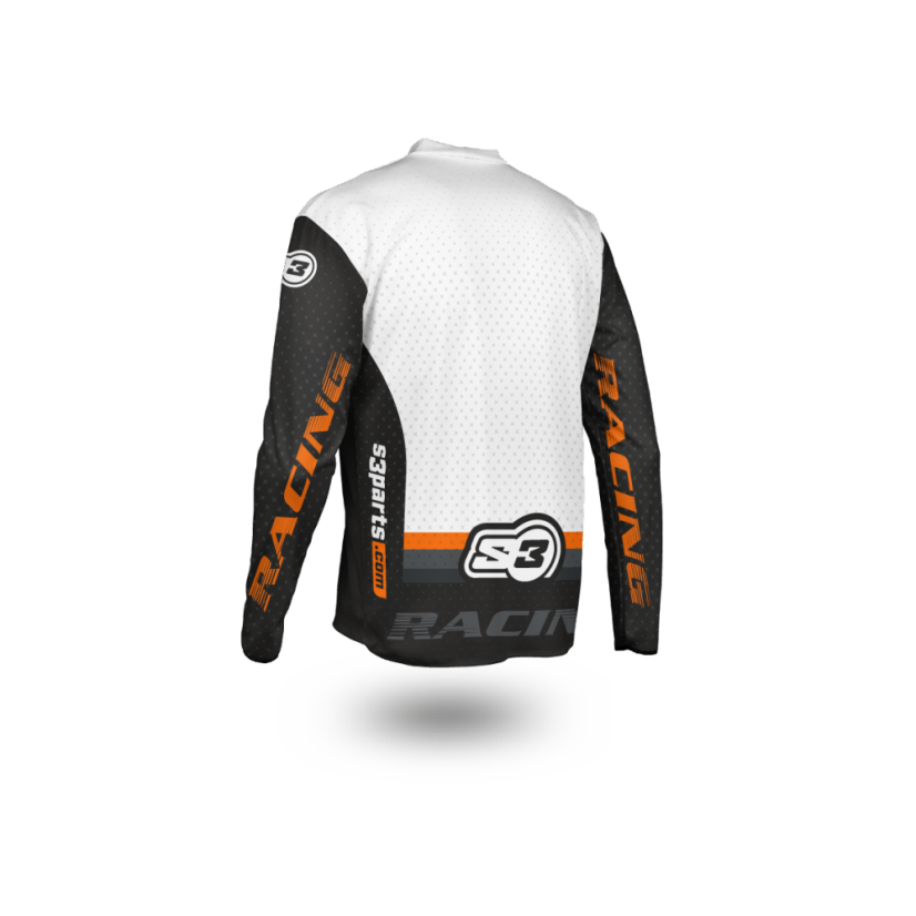 Enduro Dres S3 Parts Čierna-Oranžová - Velikost: M