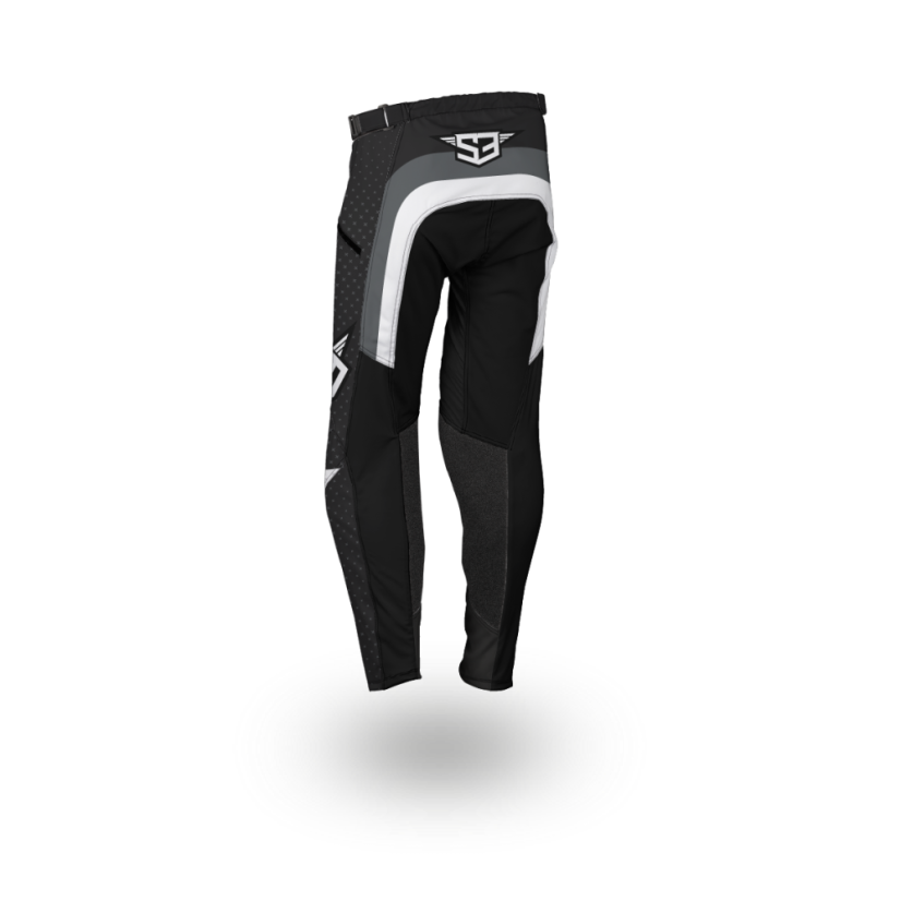Endurové Nohavice X-Comfort S3 Parts Čierna-sivá-biela - Veľkosť Nohavíc: 32