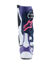 Buty enduro ALPINESTARS  TECH 10 biały / fioletowy / granatowy / różowy fluo
