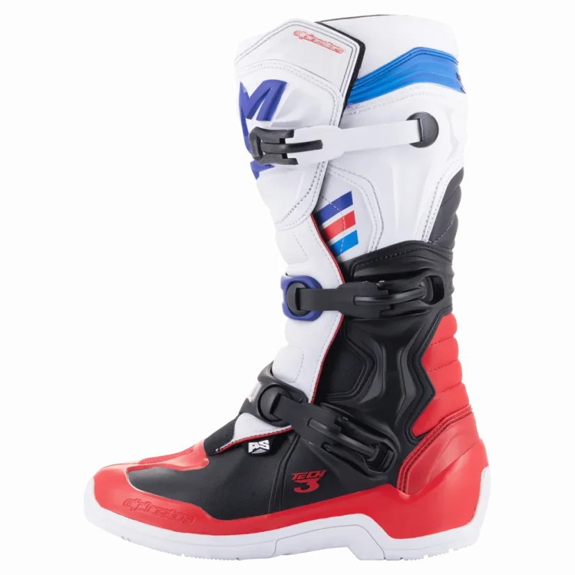 Buty enduro ALPINESTARS TECH 3 czerwony/niebieski - Rozmiar buta: 45,5