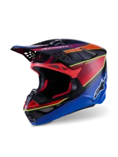 Alpinestars přilba ERA S-M10 Modrá/Červená/Žlutá fluo