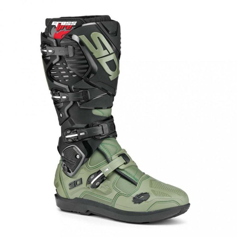 Motokrosové topánky Sidi Crossfire 3 SRS Army black - Velikost obuvi: 45