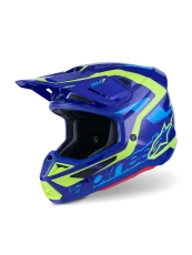 Alpinestars přilba Deed S-M7 Modrá/Žlutá fluo