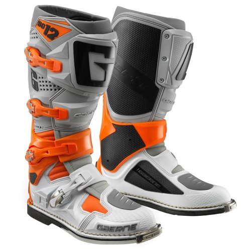 Motokrosové Boty Gaerne SG-12 Šedo-Bílo-Oranžová - Velikost obuvi: 48