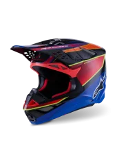 Kask Alpinestars ERA S-M10 Niebieski/Czerwony/Żółty fluo