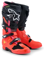 Buty enduro ALPINESTARS  TECH 7 Czarny/Czerwony fluo/Różowy fluo
