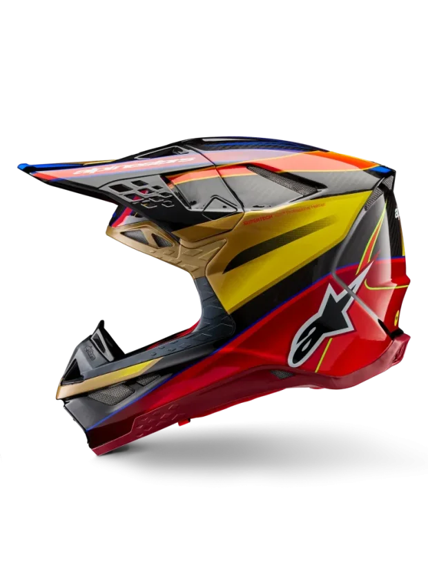 Alpinestars přilba ERA S-M10 Zlatá/Žlutá/Rio červená - Velikost: L