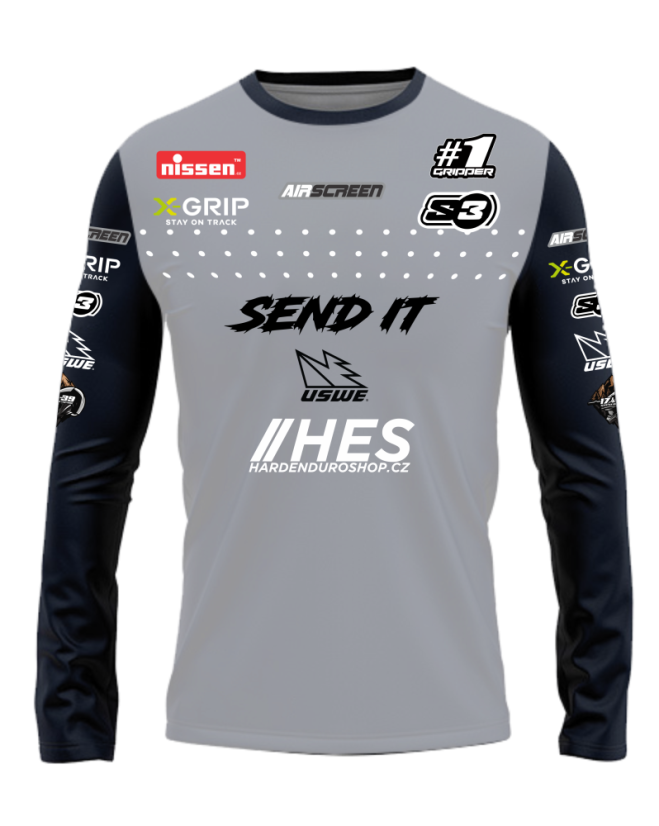 Enduro koszulka HES 2025 - Szary - Rozmiar: L