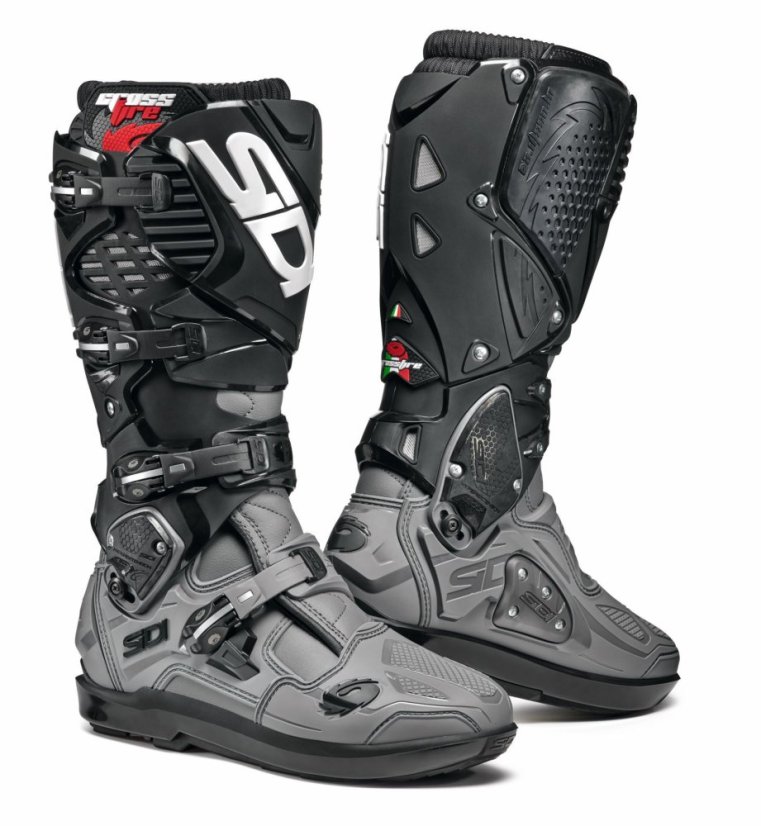 Motokrosové topánky Sidi Crossfire 3 SRS  Šedá-černá - Velikost obuvi: 44