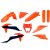 Kompletní Sada plastů Polisport KTM OEM (Oranžovo-modrá) ->2023