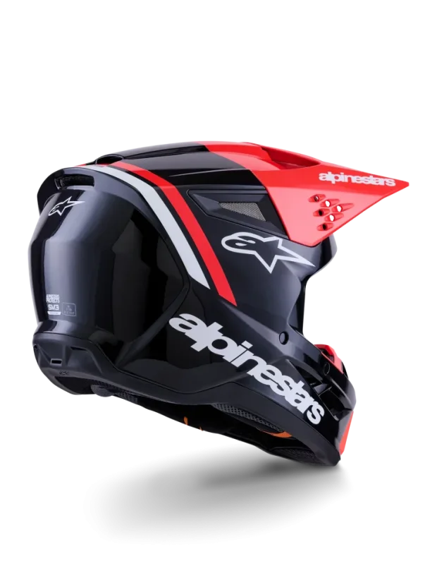 Alpinestars přilba SM3 Radium černá/červená fluorescenční/bílá