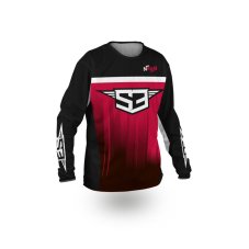 Koszulka Enduro S3 Parts czarno-czerwona