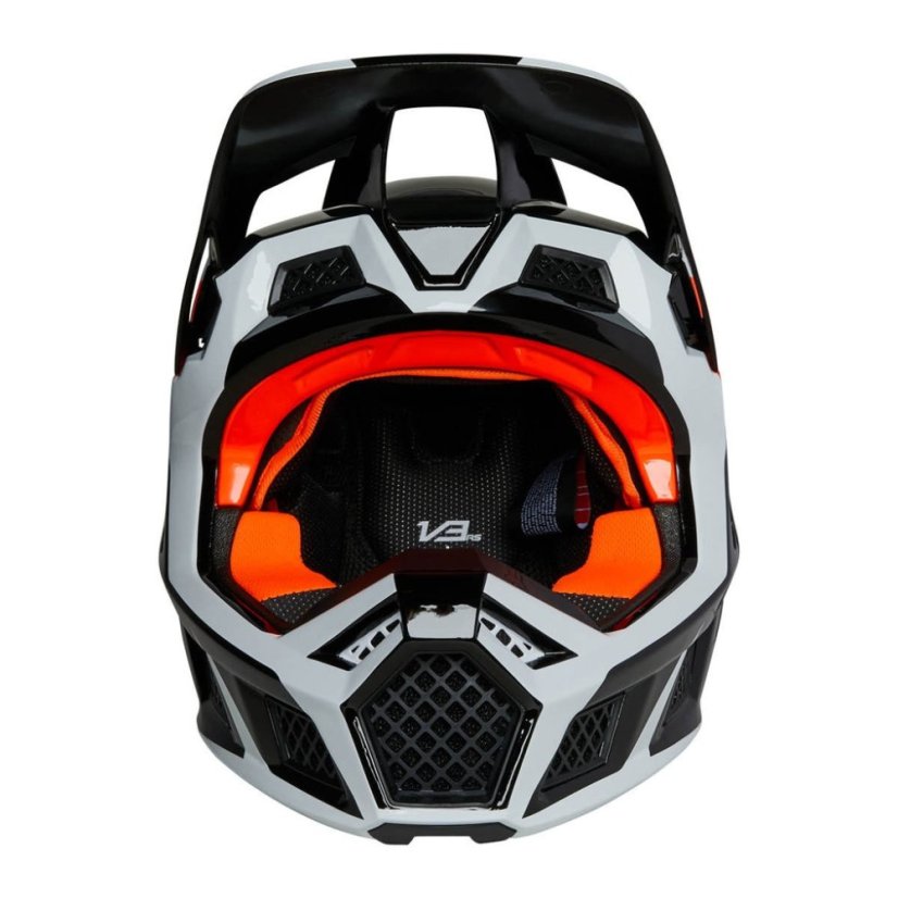 Mx Helma Fox V3 RS Dvide Black / White / Orange Mips - Velikost: M