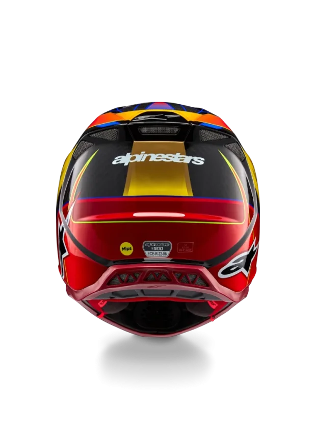 Alpinestars přilba ERA S-M10 Zlatá/Žlutá/Rio červená - Velikost: XS