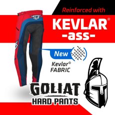 Endurové Kalhoty GOLIAT KEVLAR S3 Parts Červené-Modrá